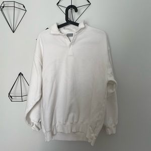 TNA Cozy Polo Sweatshirt Size 1 in white